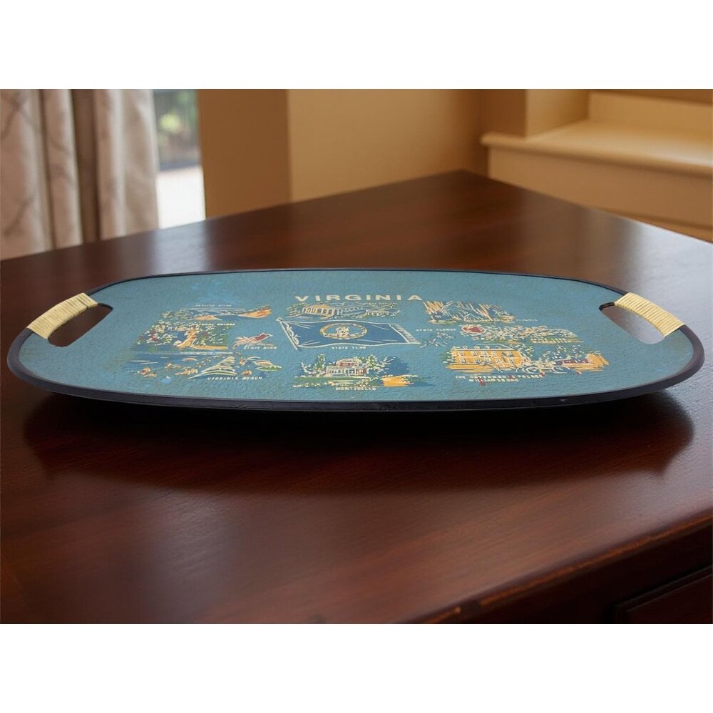 Vintage 1960s Made in Japan Virginia State Vacation Tray Souvenir